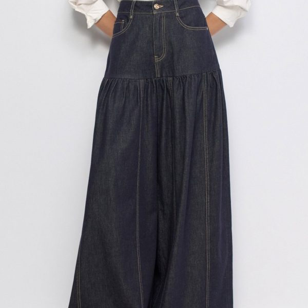 Vaquero super wide leg efecto falda Denim Atelier Salsa Jeans