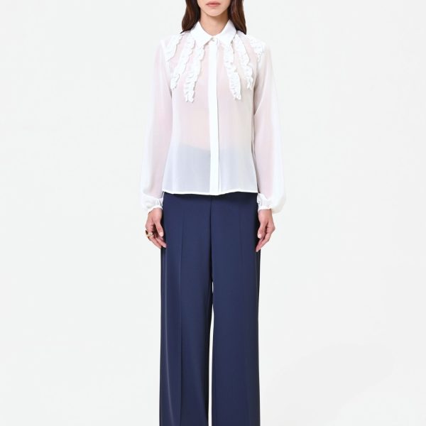 Blusa con volantes verticales Rinascimento