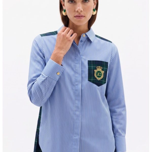 Camisa combinada rayas tartan Lola Casademunt