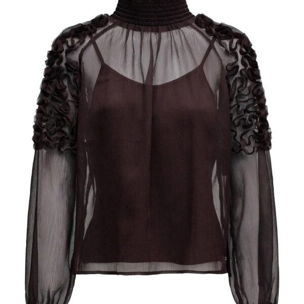 Blusa translúcida con volantes Salsa Jeans