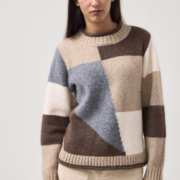 Jersey de punto diseño geométrico MDM