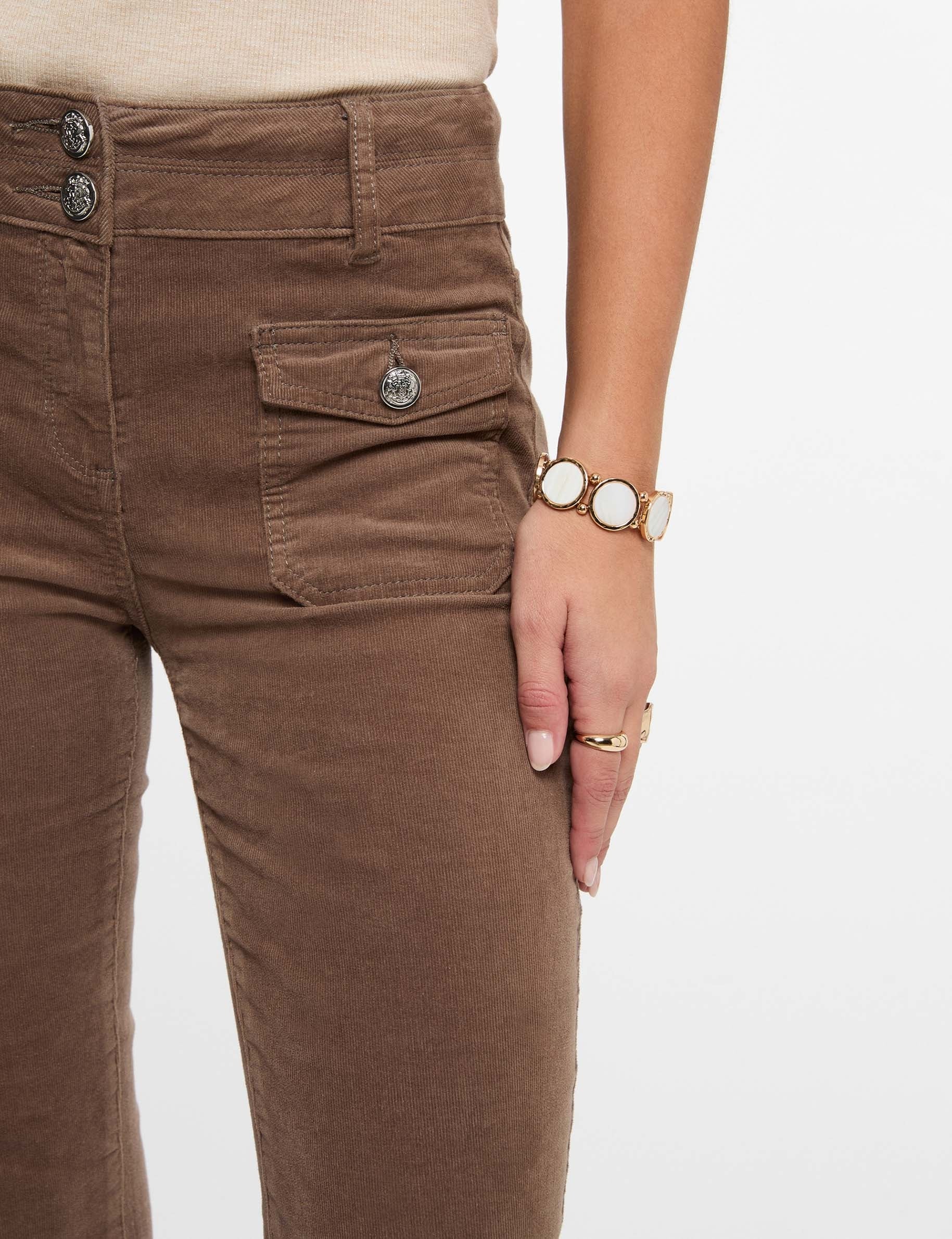 Pantalón ajustado de terciopelo Morgan