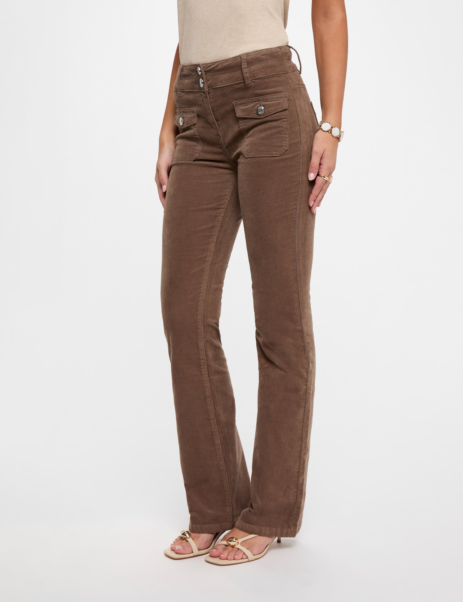Pantalón ajustado de terciopelo Morgan